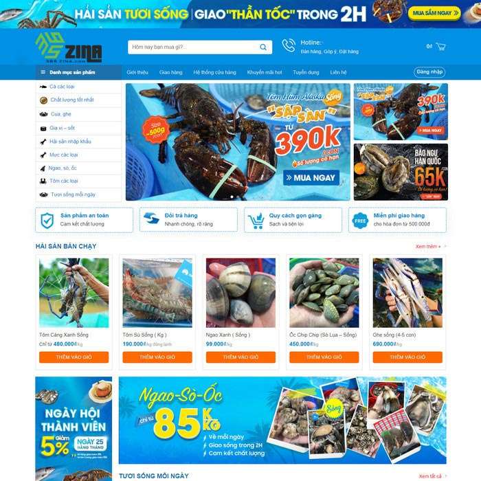 dịch vụ thiết kế website thực phẩm khu vực quận 5 uy tín