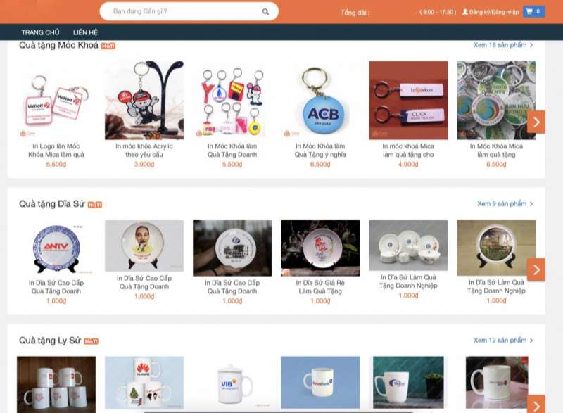 Thiết kế website quà tặng khu vực quận 11 chuẩn SEO