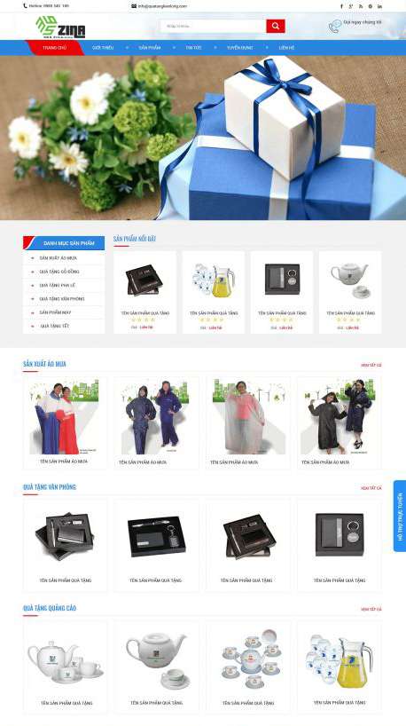 Thiết kế website quà tặng quà tặng khu vực quận Bình Tân chuyên nghiệp