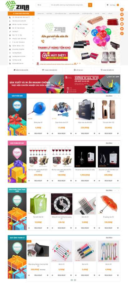 Thiết kế website quà tặng khu vực quận 12 chuyên nghiệp