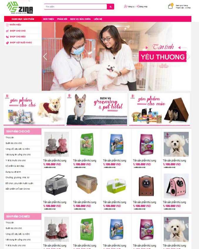 Dịch vụ thiết kế website thú cưng khu vực quận 5