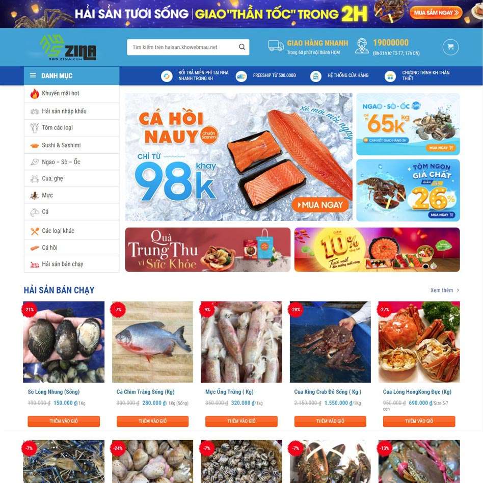 Thiết kế website thực phẩm khu vực quận 4 chuyên nghiệp