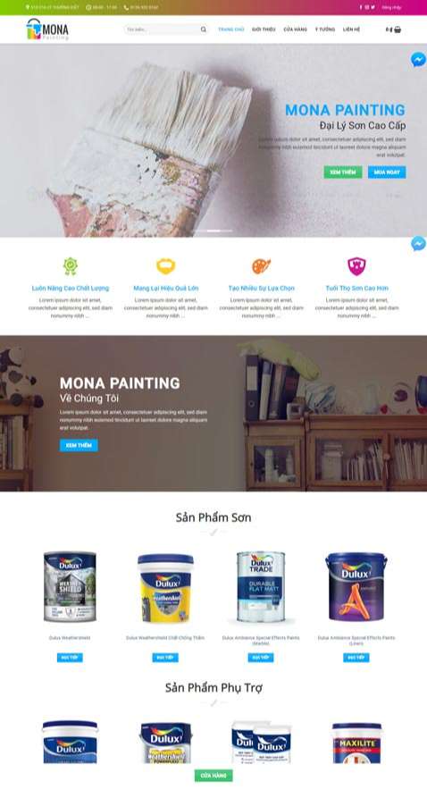 dịch vụ thiết kế website bán sơn khu vực TP Thủ Đức