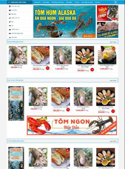 Thiết kế website thực phẩm khu vực quận 7 chuyên nghiệp