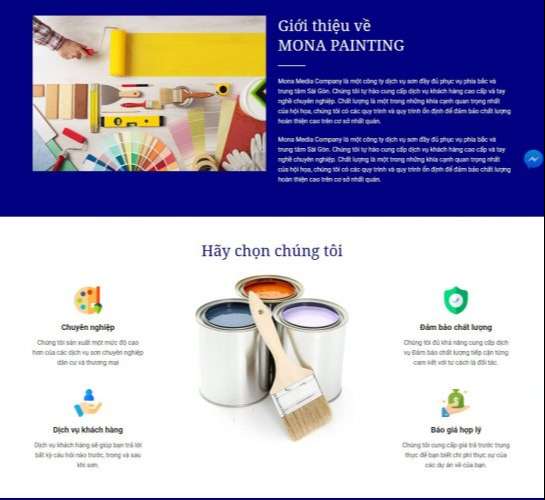 Thiết kế website bán sơn khu vực quận Bình Tân