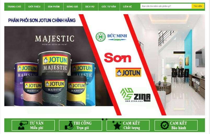 Thiết kế website bán sơn khu vực quận Gò Vấp