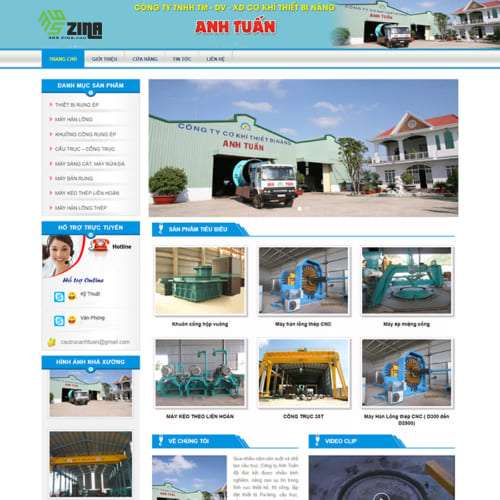 dịch vụ thiết kế website cơ khí khu vực quận 10