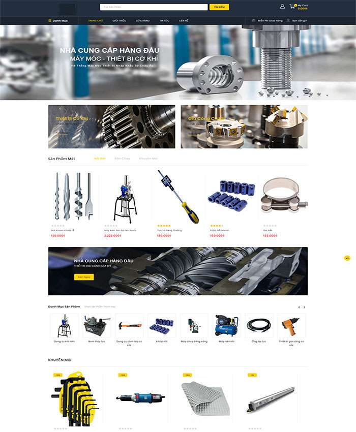 Dịch vụ thiết kế website cơ khí khu vực quận 5 của 365ZINA