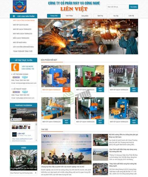Dịch vụ thiết kế website cơ khí khu vực quận Tân Bình