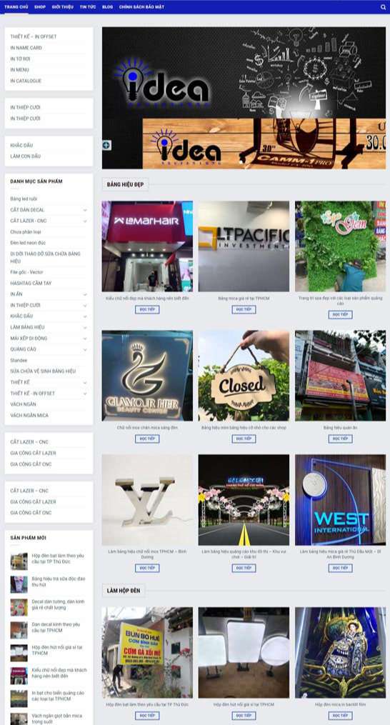 thiết kế website in ấn - quảng cáo khu vực Hóc Môn
