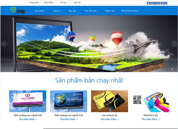 Thiết kế website in ấn - quảng cáo khu vực quận 10