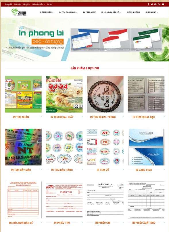 Dịch vụ thiết kế website in ấn - quảng cáo khu vực quận 11
