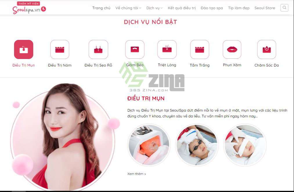 thiết kế website spa, thẩm mỹ viện khu vực quận 12 chuyên nghiệp