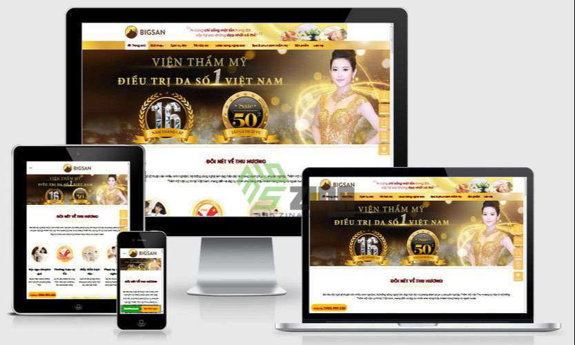 thiết kế website spa, thẩm mỹ viện khu vực quận 4 đẳng cấp, giá rẻ