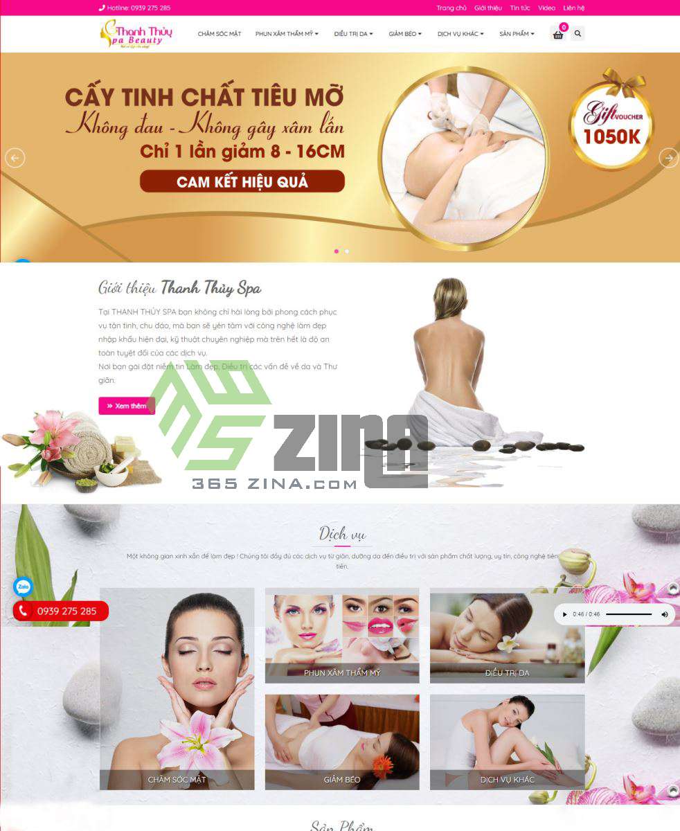 thiết kế website spa, thẩm mỹ viện khu vực quận Tân Phú chuẩn seo, giá rẻ