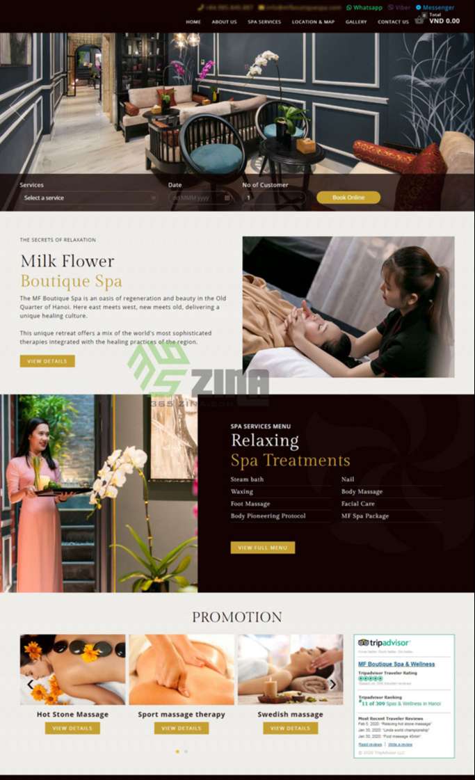 thiết kế website spa, thẩm mỹ viện khu vực quận Phú Nhuận uy tín, chuyên nghiệp