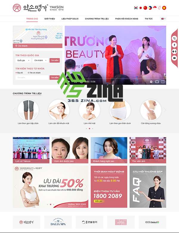 thiết kế website SPA, thẩm mỹ viện khu vực quận 3 chuyên nghiệp