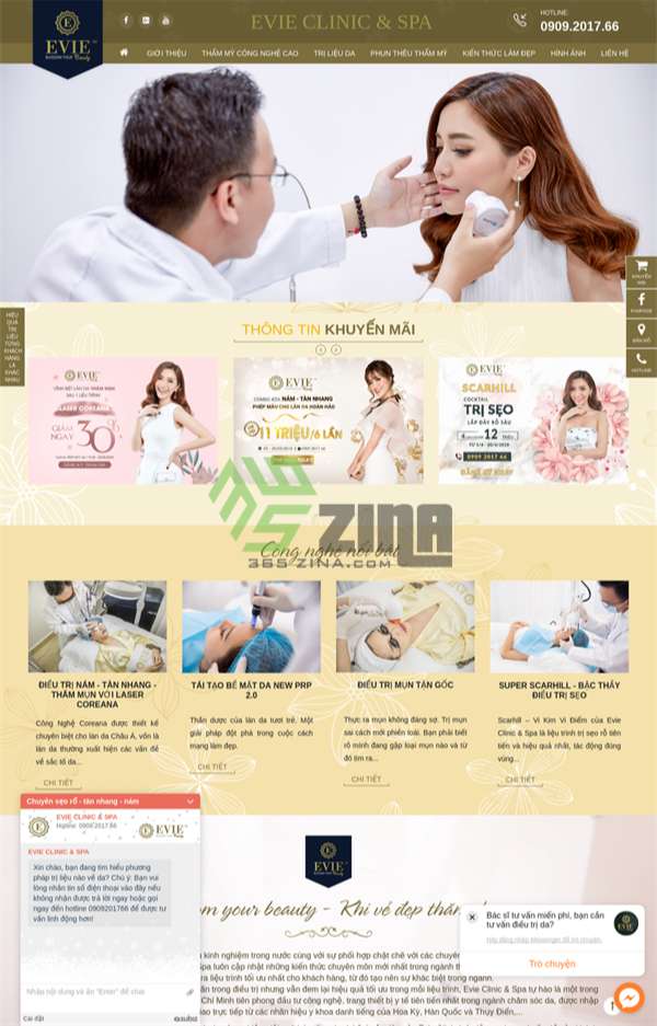 thiết kế website SPA, thẩm mỹ viện khu vực quận 3 chuẩn SEO