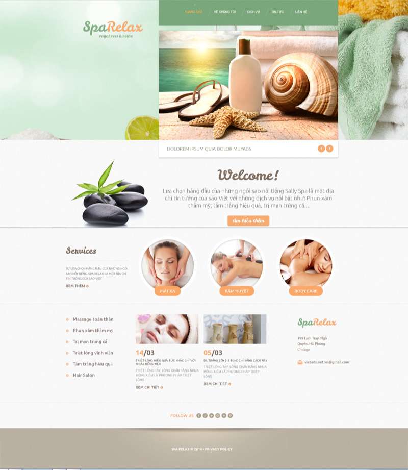 thiết kế trang website spa, thẩm mỹ viện khu vực quận 6 chuyên nghiệp