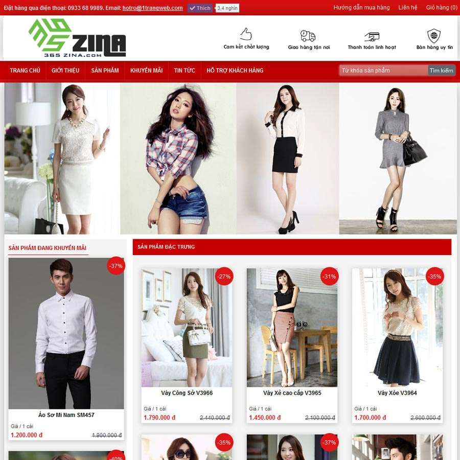 Thiết kế website thời trang đẳng cấp, chuyên nghiệp