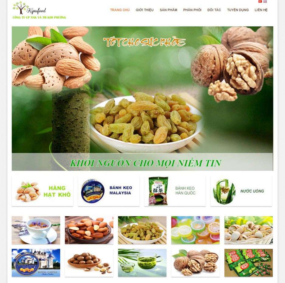 Nơi thiết kế website thực phẩm khu vực quận 1 giá rẻ