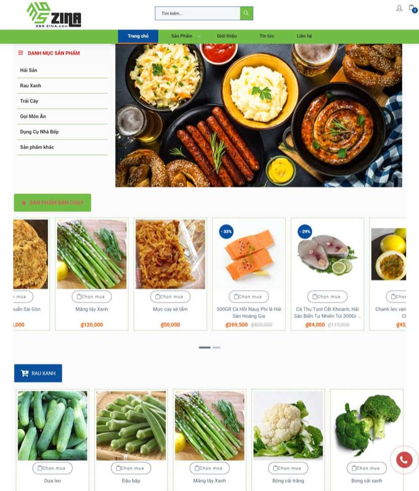 dịch vụ thiết kế website thực phẩm khu vực quận 12 giá rẻ